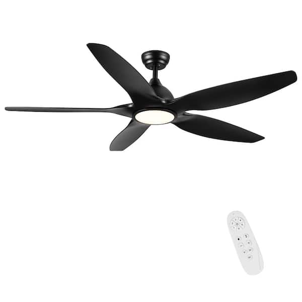 60 Modern DC Motor Downrod Mount Ceiling Fan with Lighting and