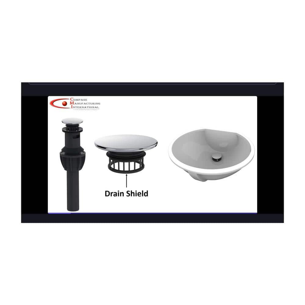 Polished Chrome Push Style Bathroom Sink Drain with ABS Body