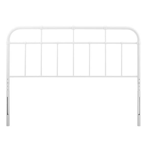 MODWAY Alessia White Queen Metal Headboard
