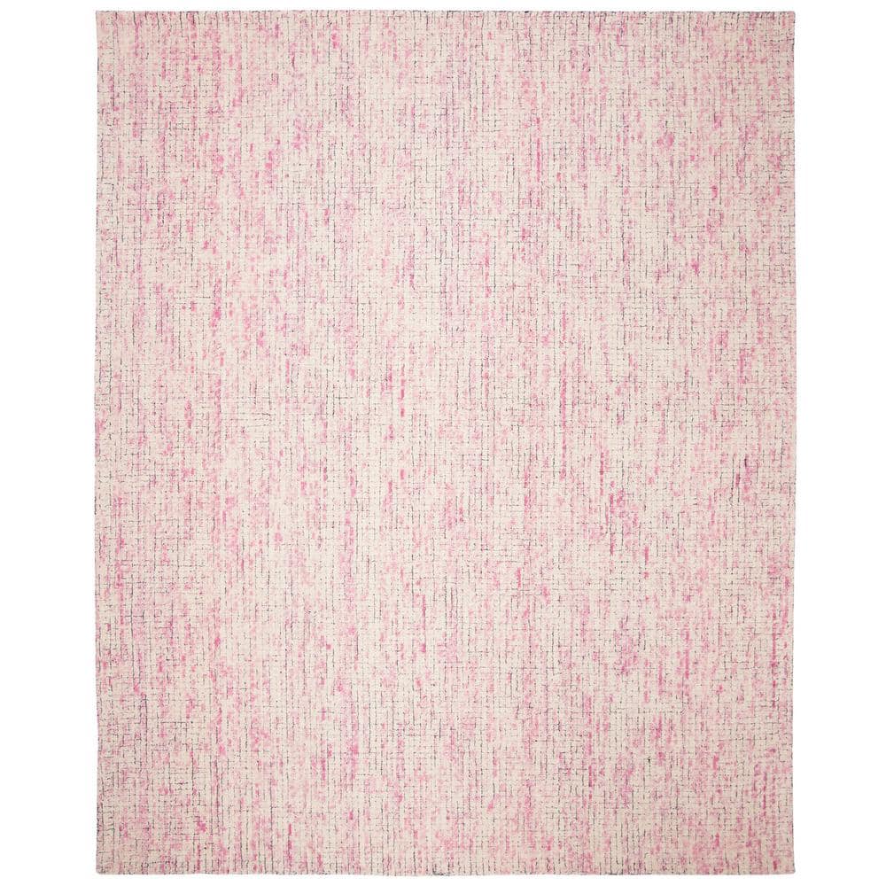 Abstract Ivory/Pink 9 ft. x 12 ft. Geometric Area Rug price history on PriceWatchPro