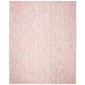 Abstract Ivory/Pink 9 ft. x 12 ft. Geometric Area Rug