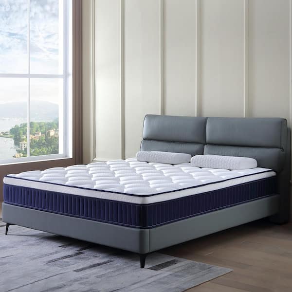 Full Plush 10 in. Memory Foam Pocket Spring Hybrid Mattress in a Box With Certipur-US Certified Memory Foam
