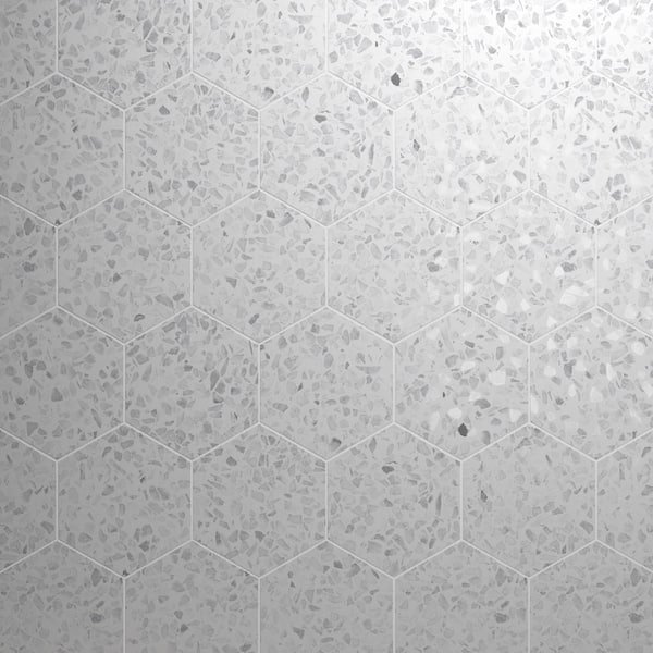 Reviews for Ivy Hill Tile Fusion Hex Gray Terrazzo 4 in. x 0.34 in ...