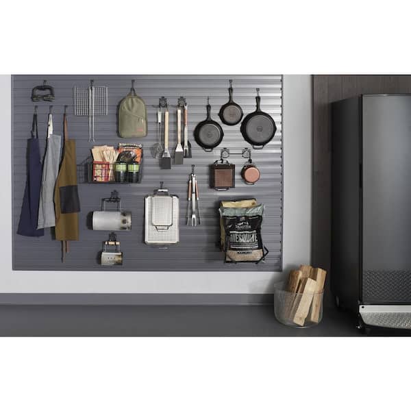 Gladiator GearWall 12 in. H x 96 in. W Slatwall Kit in Smoke (2
