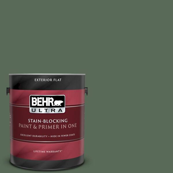 BEHR ULTRA 1 gal. #UL210-2 Royal Orchard Flat Exterior Paint and Primer in One