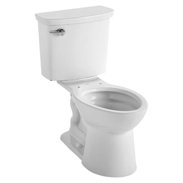 Vormax UHET Tall Height 2-Piece 1.0 GPF Single Flush Elongated Toilet in White, Seat Not Included