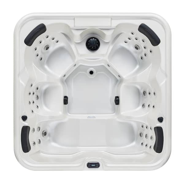 SIERRA SPAS Solitude 6-Person 51 Jet Hot Tub with Pearl White Interior and Bluetooth