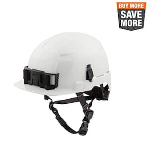 BOLT White Type 2 Class E Front Brim Non-Vented Safety Helmet