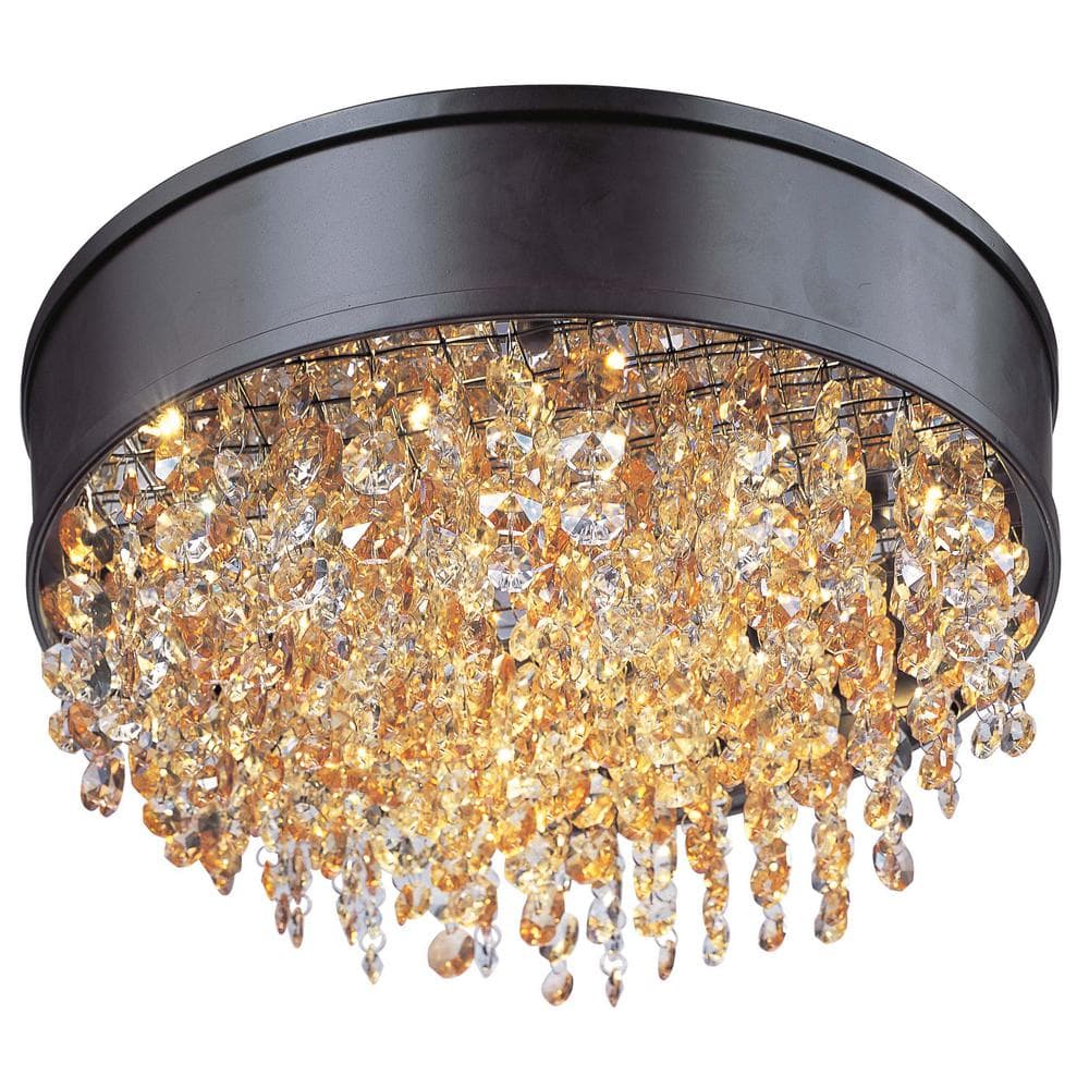 Mystic 16 in. Bronze Integrated LED Flushmount Light price history on PriceWatchPro