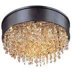 Mystic 16 in. Bronze Integrated LED Flushmount Light
