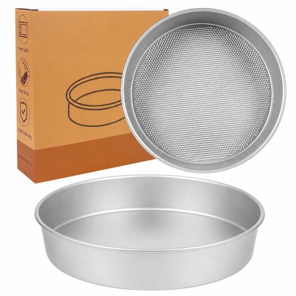9 in Heavy Duty Steel Round Nonstick Cake Pans with Honeycomb Texture for Layer Cakes and Cheesecakes, 2-Pack