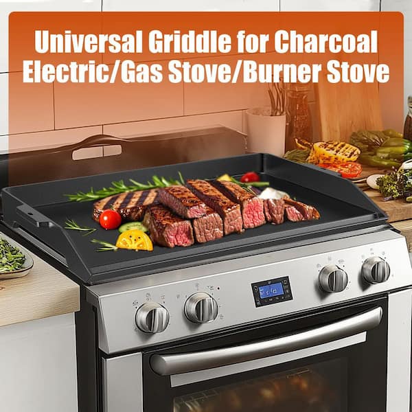 Anqtovp 23 x 16 in. Cast Iron Nonstick Matte Porcelain Enamel