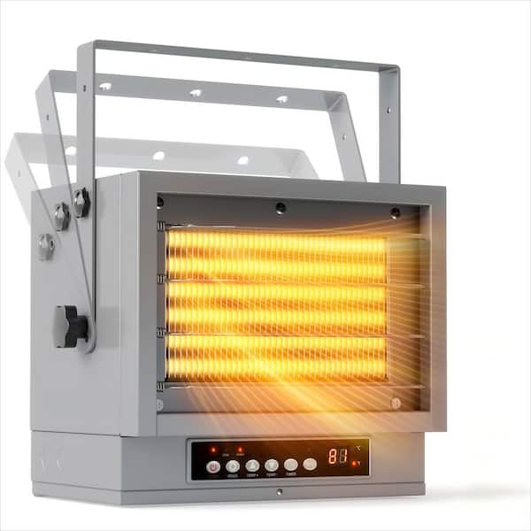 7500W Electric Garage Heater for Indoor Use, 240V Wall/Ceiling/Floor Mounted Shop Heater, Dual Overheat Protection