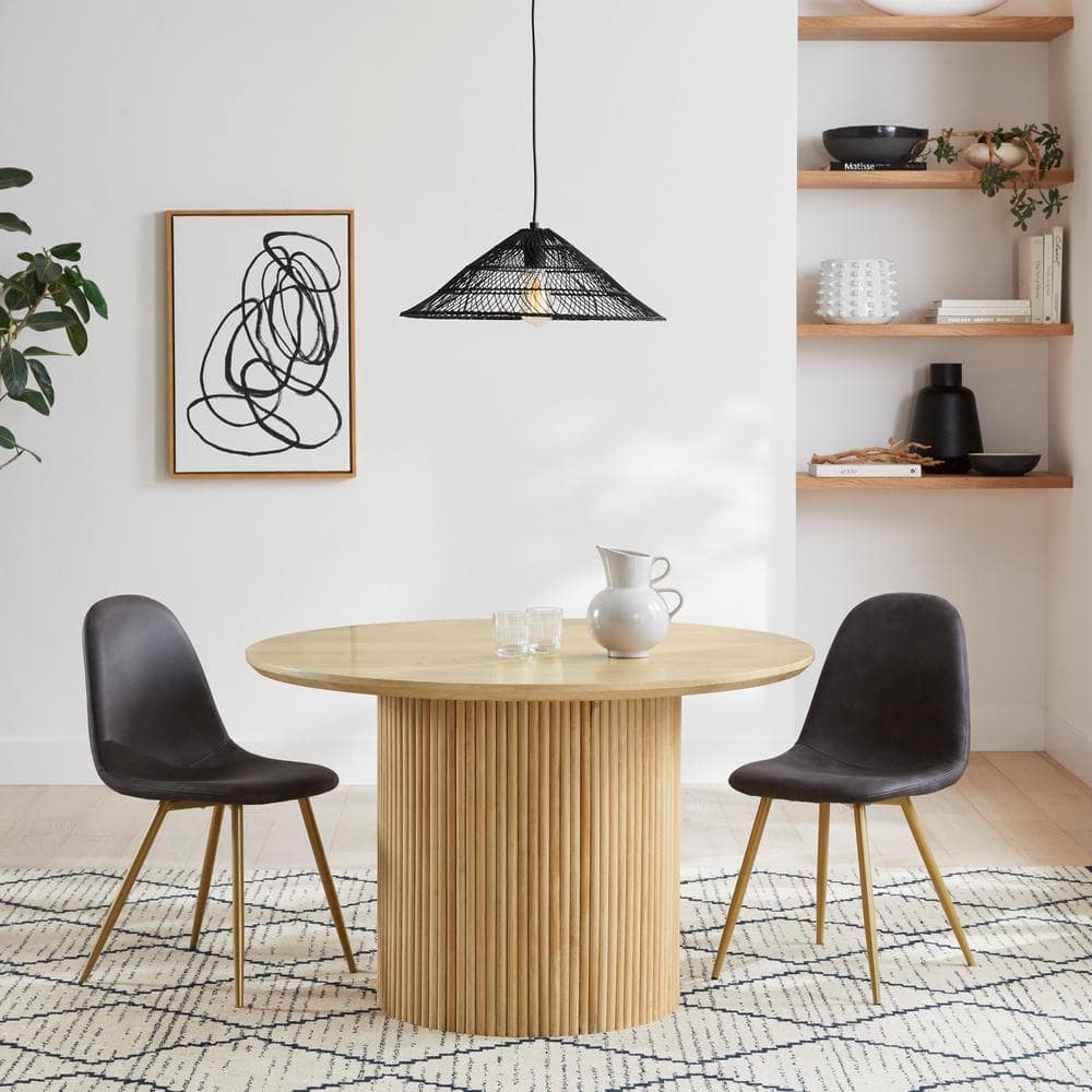 Home Decorators Collection Cranford 48 in. Modern Round Solid Wood