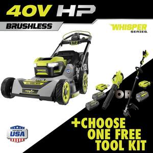 40V HP Brushless Whisper Series 21. in Walk Behind Self-Propelled All Wheel Drive Mower - (2) 6.0 Ah Batteries & Charger
