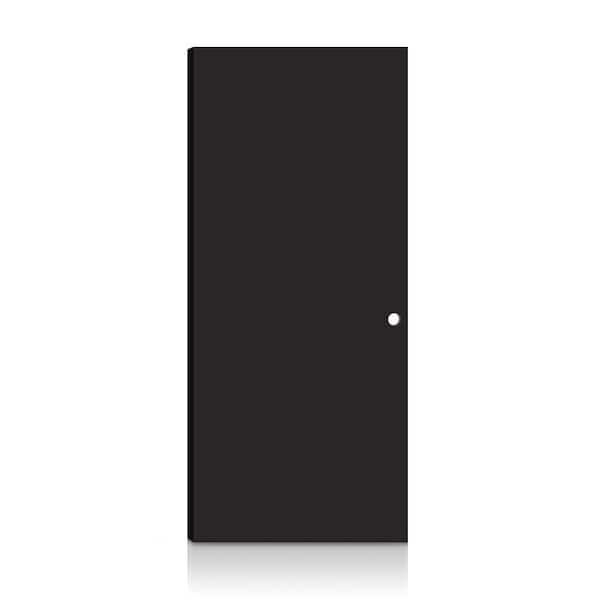 Fire-Rated Flush Panel 36 in. x 80 in. Left-Hand/Inswing Charcoal Black Composite Interior Commercial Door Slab