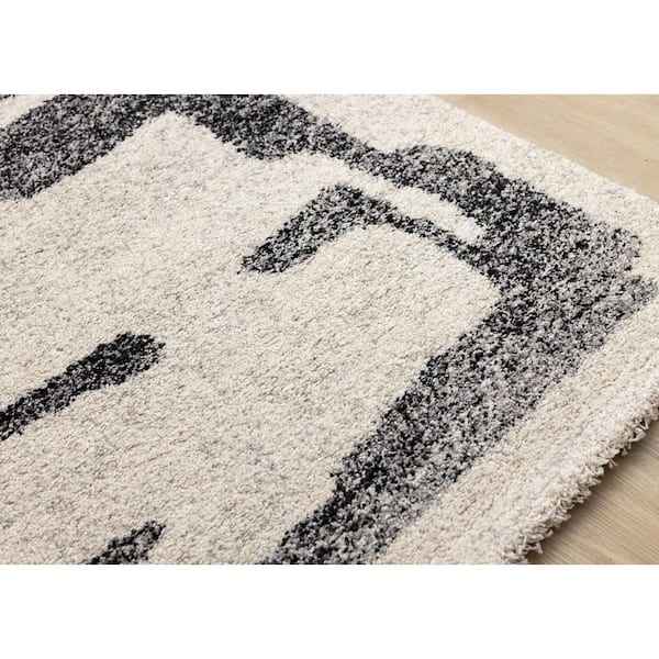 Botaniq Collections 8' x 11' (7'10" x 11'2") White Distressed, Organic, Tonal/Solid Indoor Area Rug