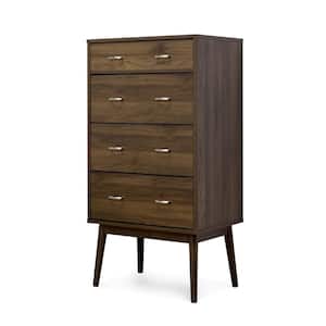 Starla 4-Drawer Columbia Walnut Dresser