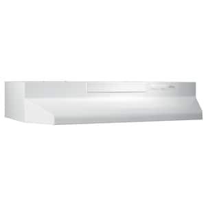 BUEZ3 30 in. 260 Max Blower CFM Convertible Under-Cabinet Range Hood with Light and Easy Install System in White