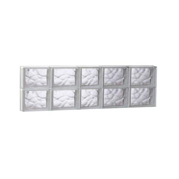 Clearly Secure 36.75 in. x 11.5 in. x 3.125 in. Frameless Wave Pattern Non-Vented Glass Block Window