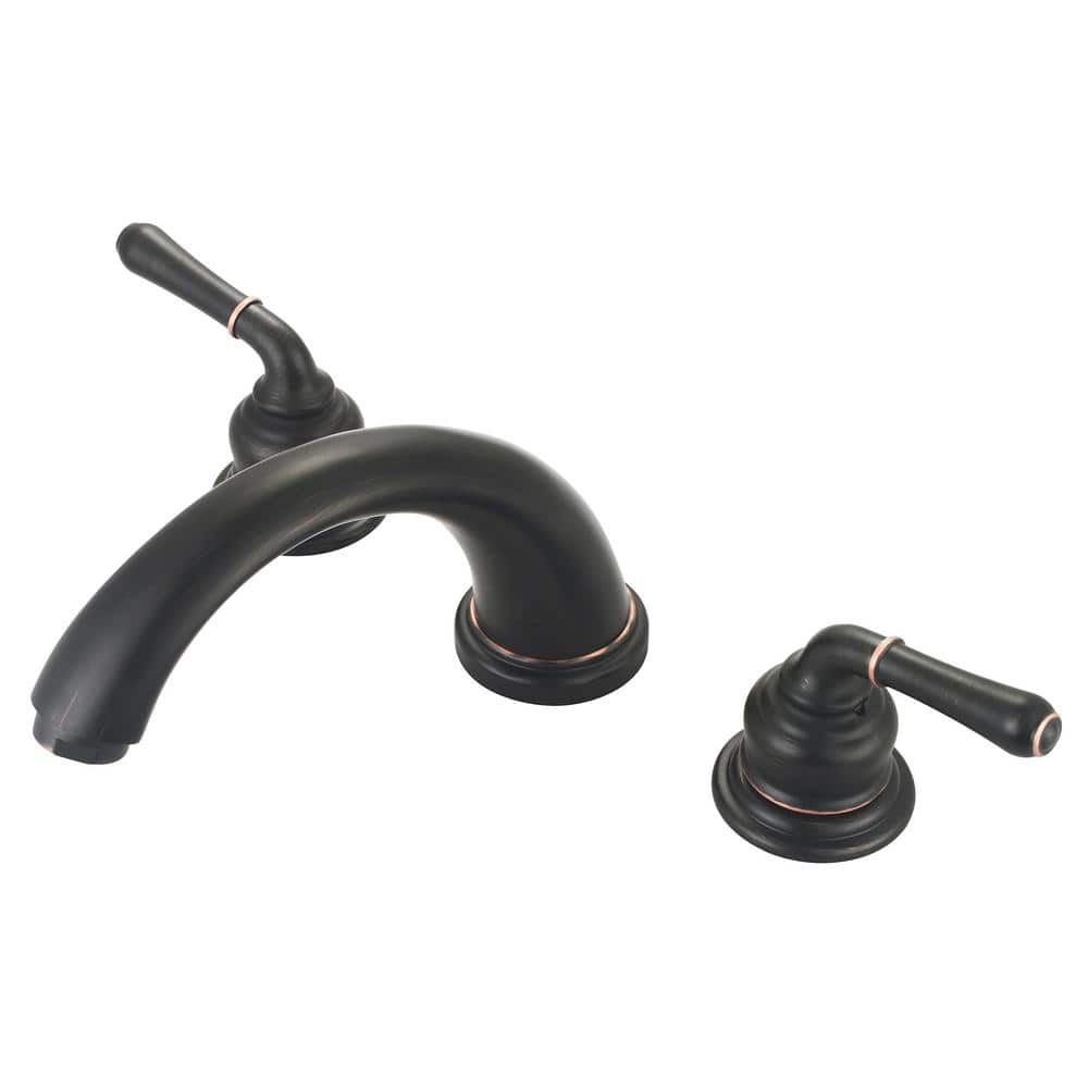 Accent 2-Handle Deck Mount Roman Tub Faucet in Moroccan Bronze