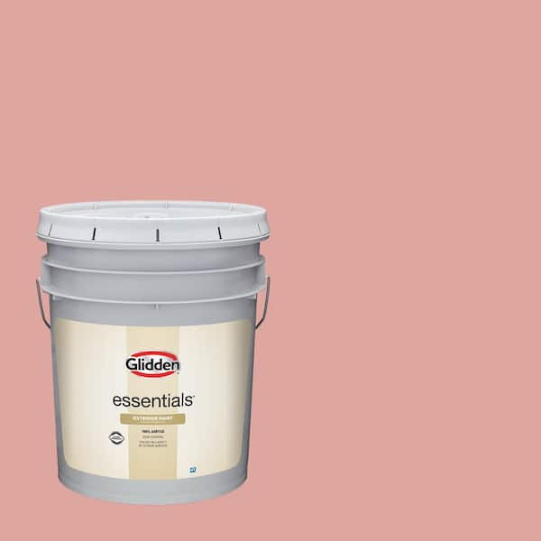 Glidden Essentials 5-gal. Coral Cove PPG1057-4 Semi-Gloss Exterior Paint