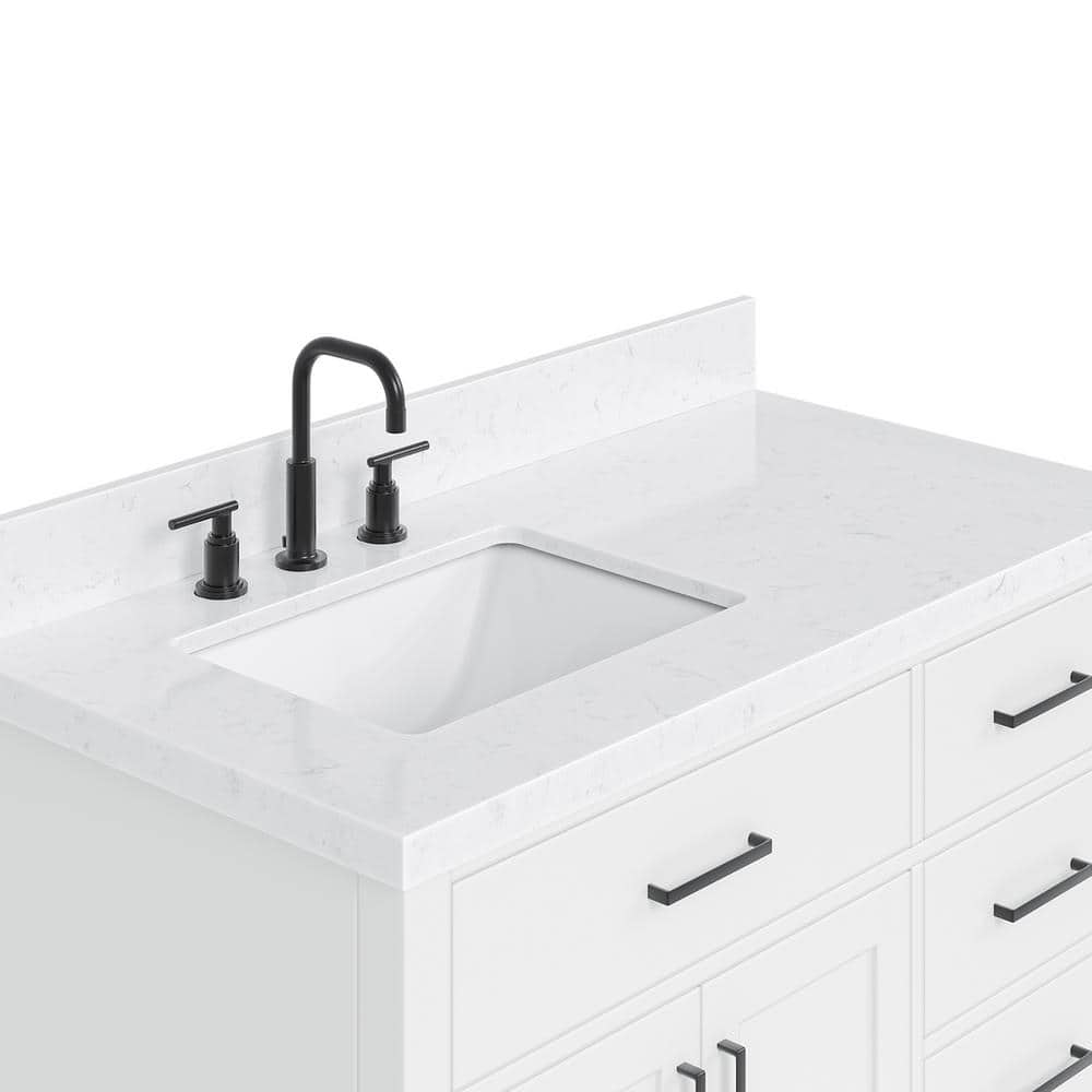 Hepburn 42" White Hardwood Freestanding Single Basin Vanity