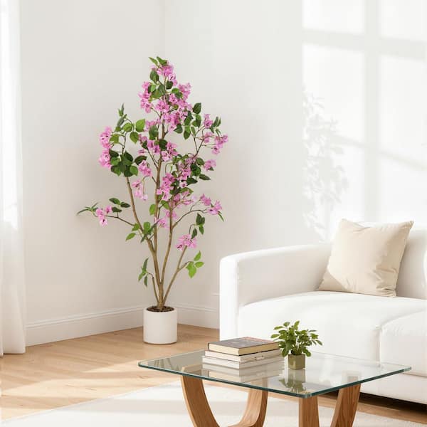 Gravee 2 Pack 4 ft. Potted Artificial Bougainvillea Trees with