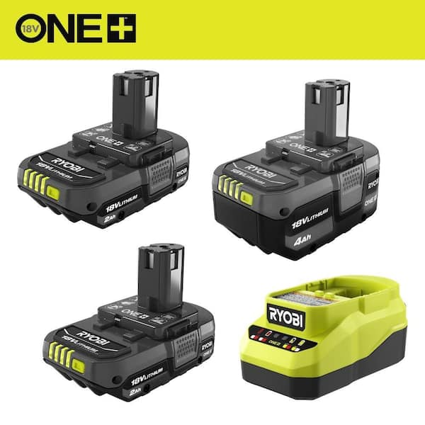 ONE+ 18V Starter Kit with (2) 4.0 Ah Lithium-Ion Batteries, (1) 2.0 Ah Lithium-Ion Battery, and Charger