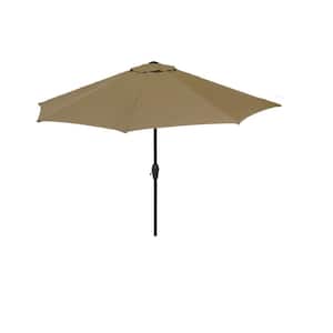 9 ft. Aluminum Market Tilt Patio Umbrella in Sunbrella Sailcloth Sisal