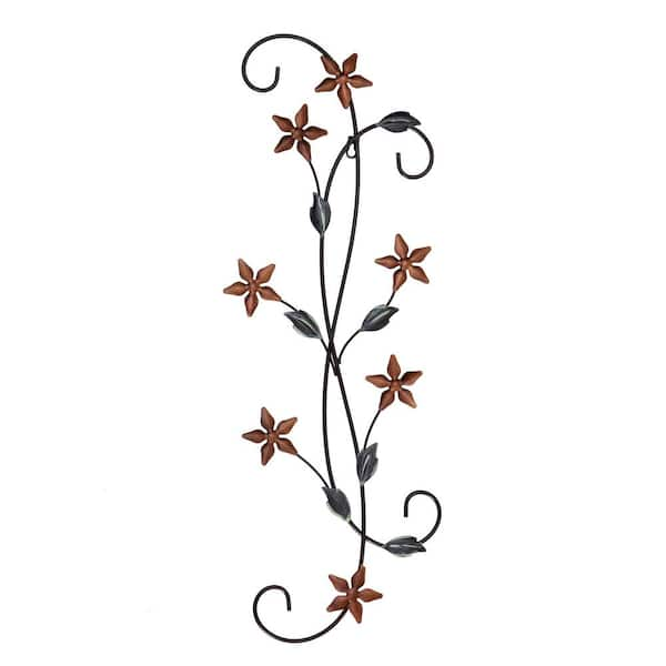 HABITAT DECOR Chemilla Floral Iron Wall Art