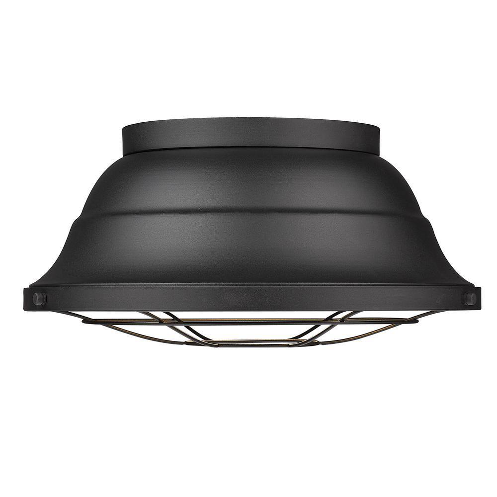 Natural Black Aluminum Indoor/Outdoor Flush Mount Light
