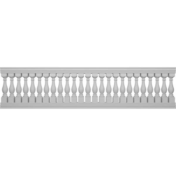 Ekena Millwork Fiberthane Legacy Balustrade 156 in. L x 40 in. H Fiberglass Railing Kit