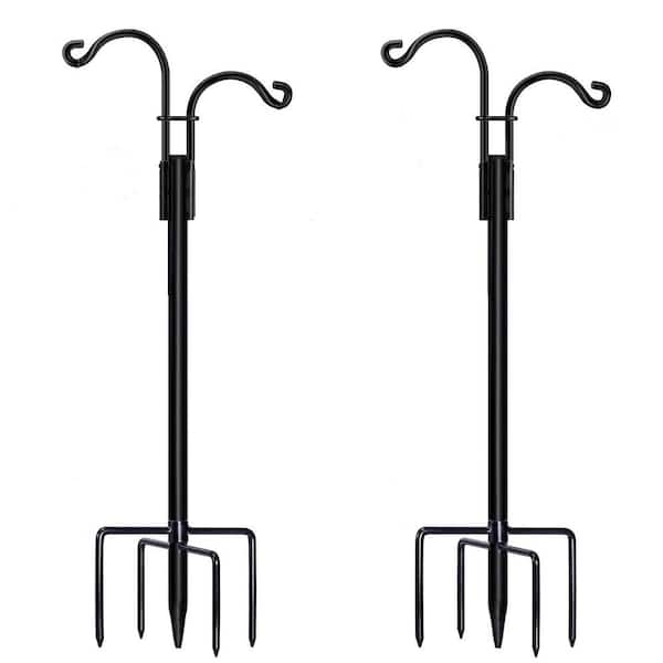 92 in. Metal Shepard's Hooks for Outdoor, Heavy Duty Garden Hook for Hanging Plant(2-Pack)