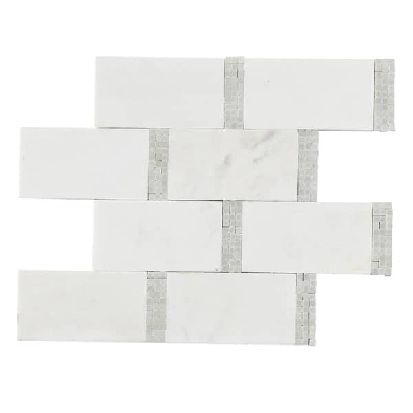 Jeffrey Court Salt Water Tides Gray 9 in. x 9 in. Interlocking Honed Natural Stone Mosaic Floor and Wall Tile (5.625 sq. ft./Case)