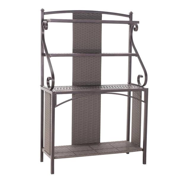 Sunjoy Sophie Brown and Gray Baker's Rack