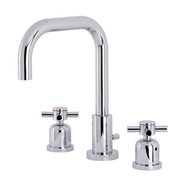Kingston Brass Concord 8 in. Widespread 2-Handle Bathroom Faucet in Polished Chrome