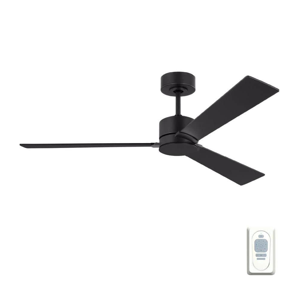Rozzen 52 in. Modern Midnight Black Ceiling Fan with Black Blades, DC Motor and Remote Control price history on PriceWatchPro