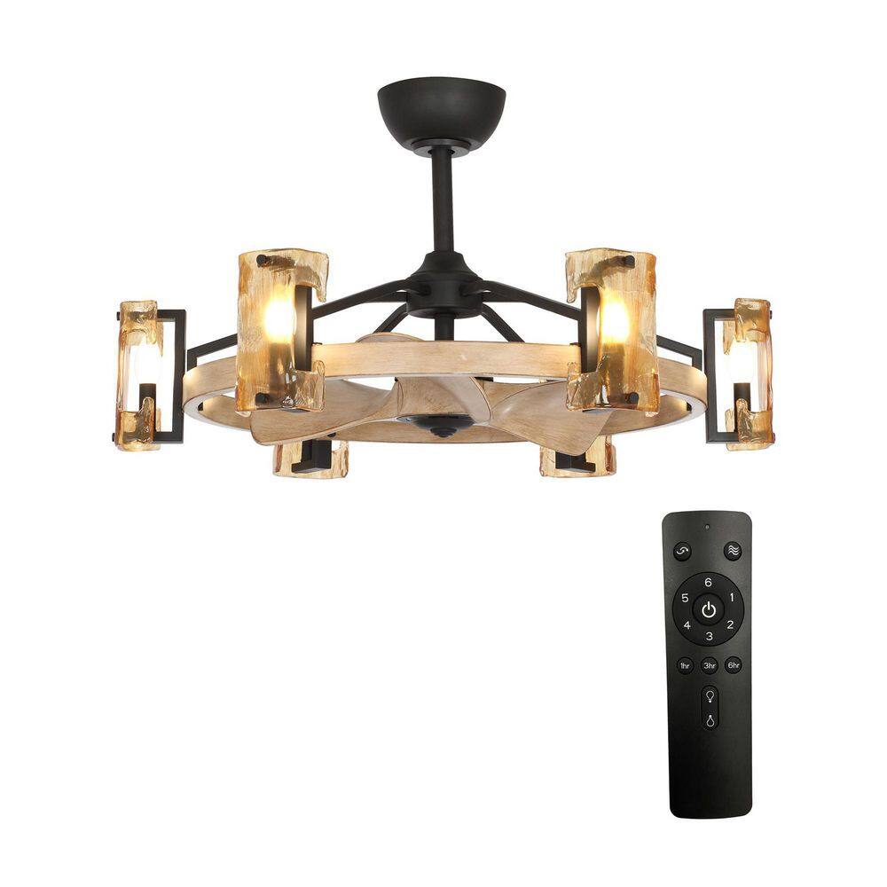 Ellmann 34 in. Indoor Wood Brown Bladeless Ceiling Fan with Light Kit and Remote Control price history on PriceWatchPro