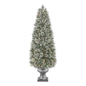 6 ft Sparkling Amelia Potted Christmas Tree