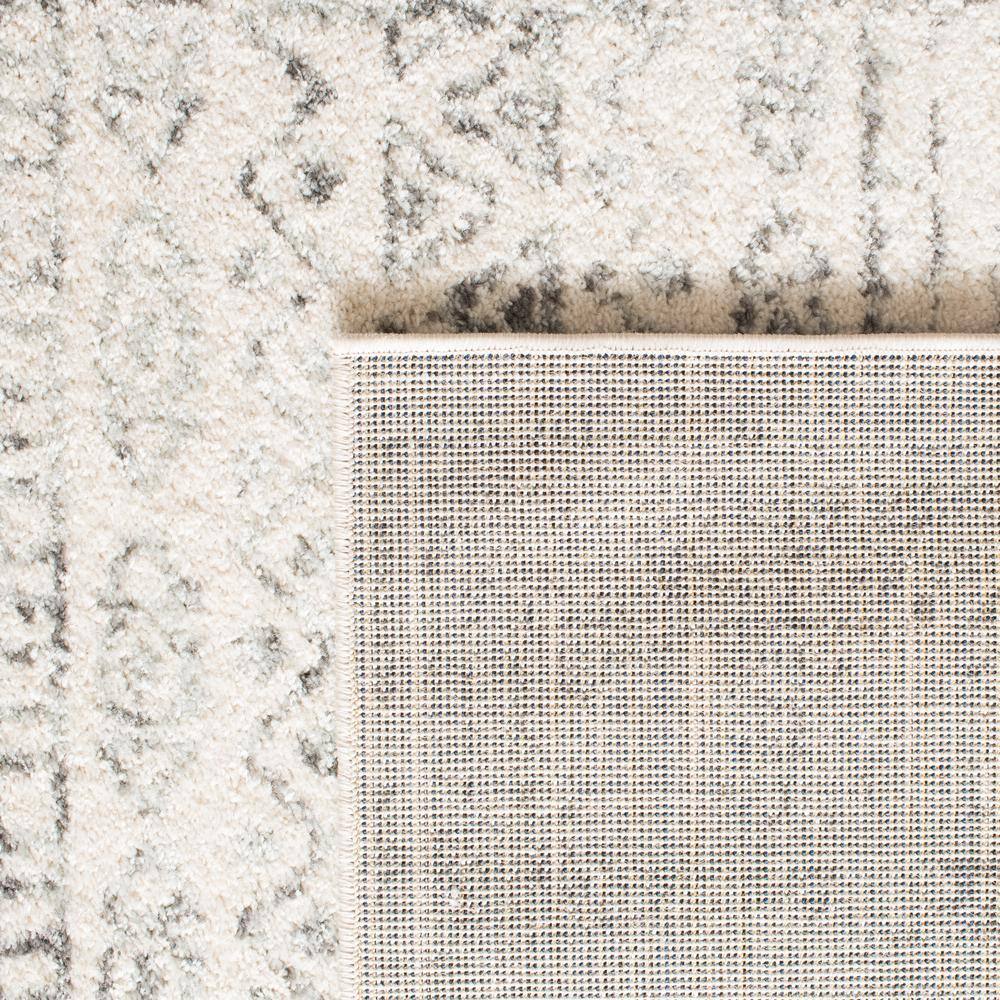 Modern Boho-Chic Ivory and Grey Hand-Knotted Area Rug