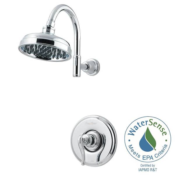 Pfister Ashfield Single-Handle Shower Faucet Trim Kit in Polished Chrome (Valve Not Included)