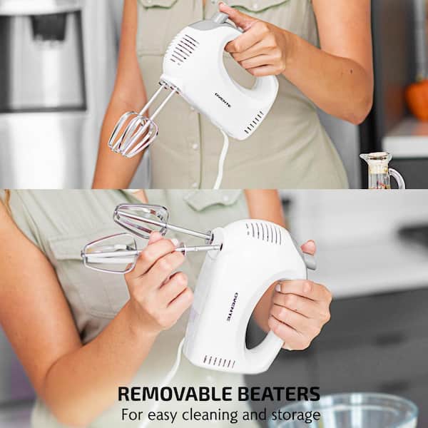 Hand Mixer Electric, 5 Speed Ultra Power Hand Mixer 400W Home Kitchen  Mixers with Storage Cas, 5 Stainless Steel Accessories 1 Egg White
