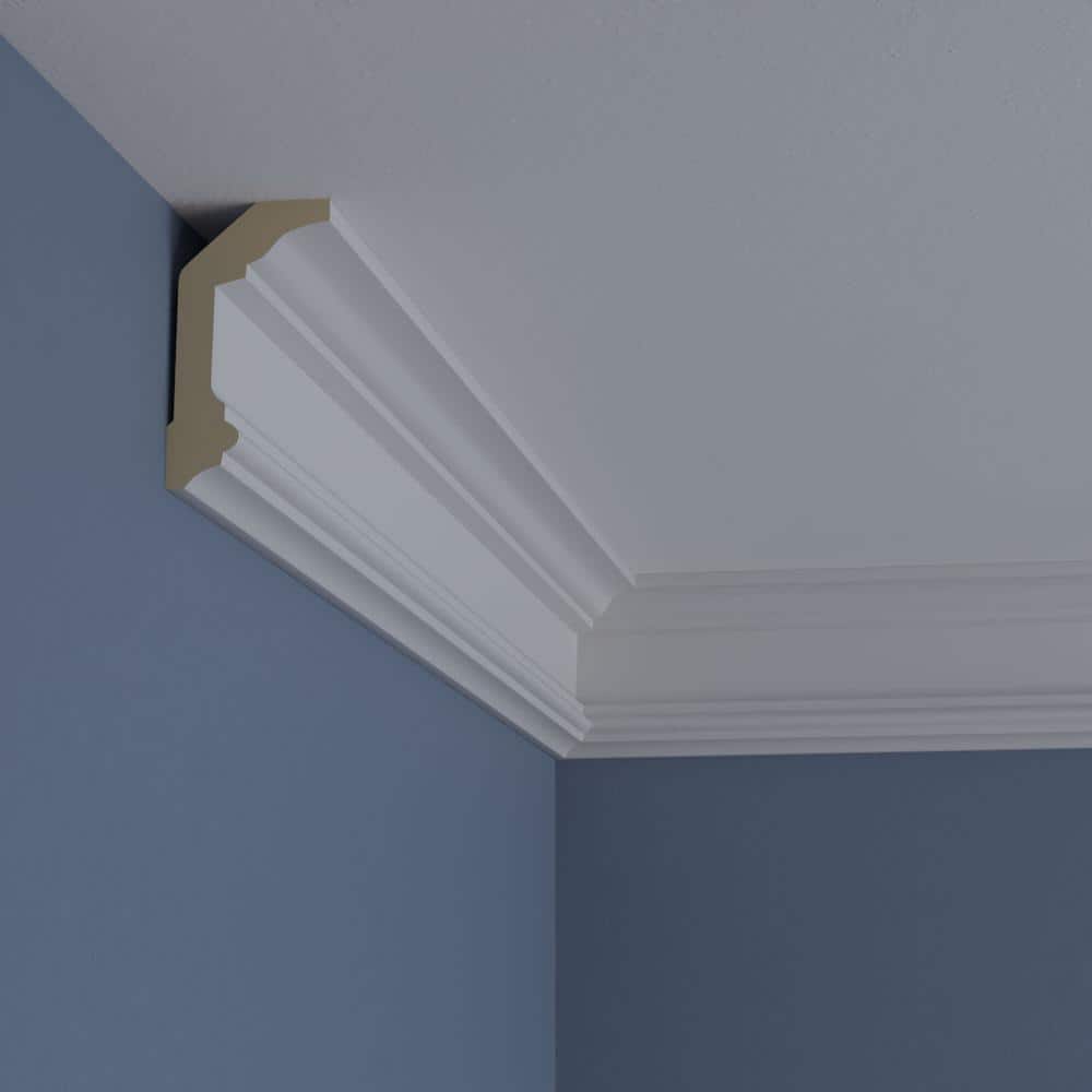 Holmdel Traditional Smooth White Polyurethane Crown Moulding