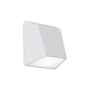 Atlantis White Indoor/Outdoor Hardwired Coach Sconce with Color Selectable Integrated LED