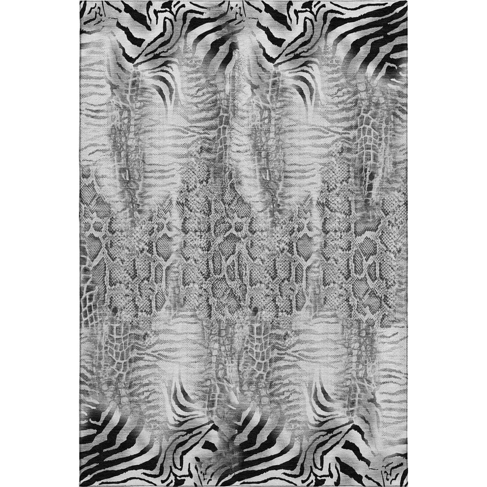 Mayfield Premium Machine Washable Abstract AMF2276 Gray 8 ft. x 10 ft. Area Rug price history on PriceWatchPro