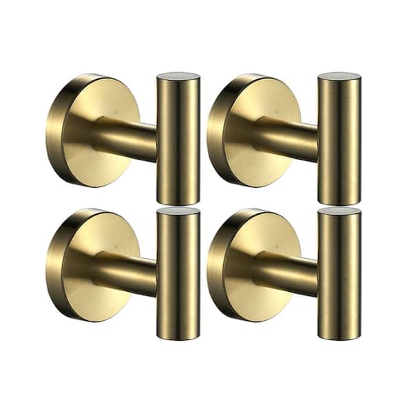 FORIOUS Bathroom Robe Hook and Towel Hook Wall Mounted Stainless Steel in  Gold (4-Pack) HH0219G4 - The Home Depot