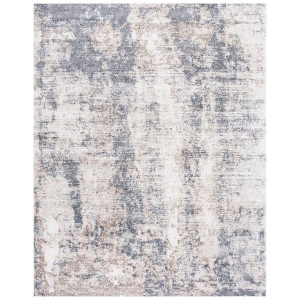 SAFAVIEH Aston Ivory/Gray 8 ft. x 10 ft. Geometric Abstract Area Rug