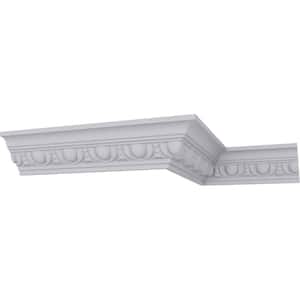 SAMPLE - 2-1/8 in. x 12 in. x 2-1/8 in. Polyurethane Egg and Dart Crown Moulding
