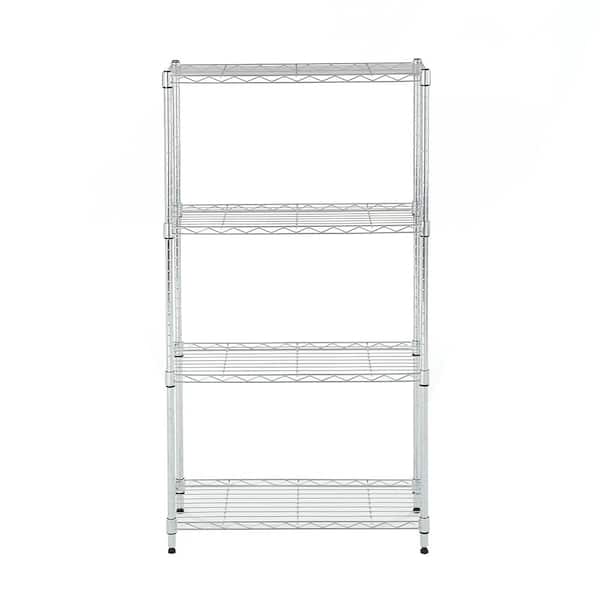 mzg Chrome 4-Tier Steel Shelving (11.8 in. x 25.6 in. x 45.5 in.)